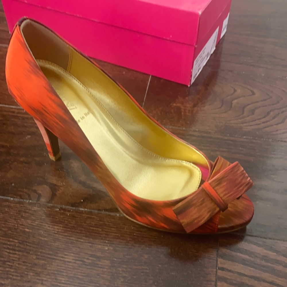 NIB Rare Jcrew Molly Printed Peep Toe Heels